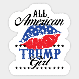 All American Trump Girl Sticker